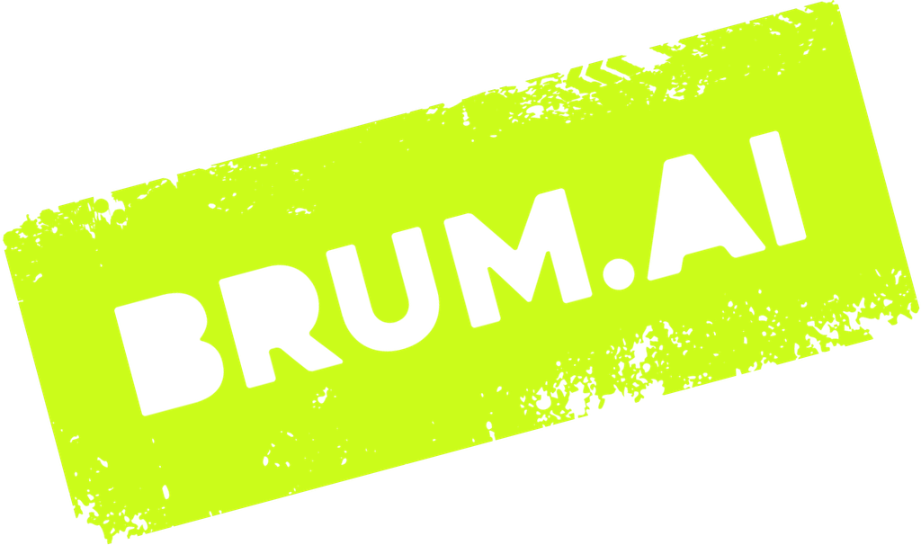 BRUM AI Logo Lime Graffiti Stencil